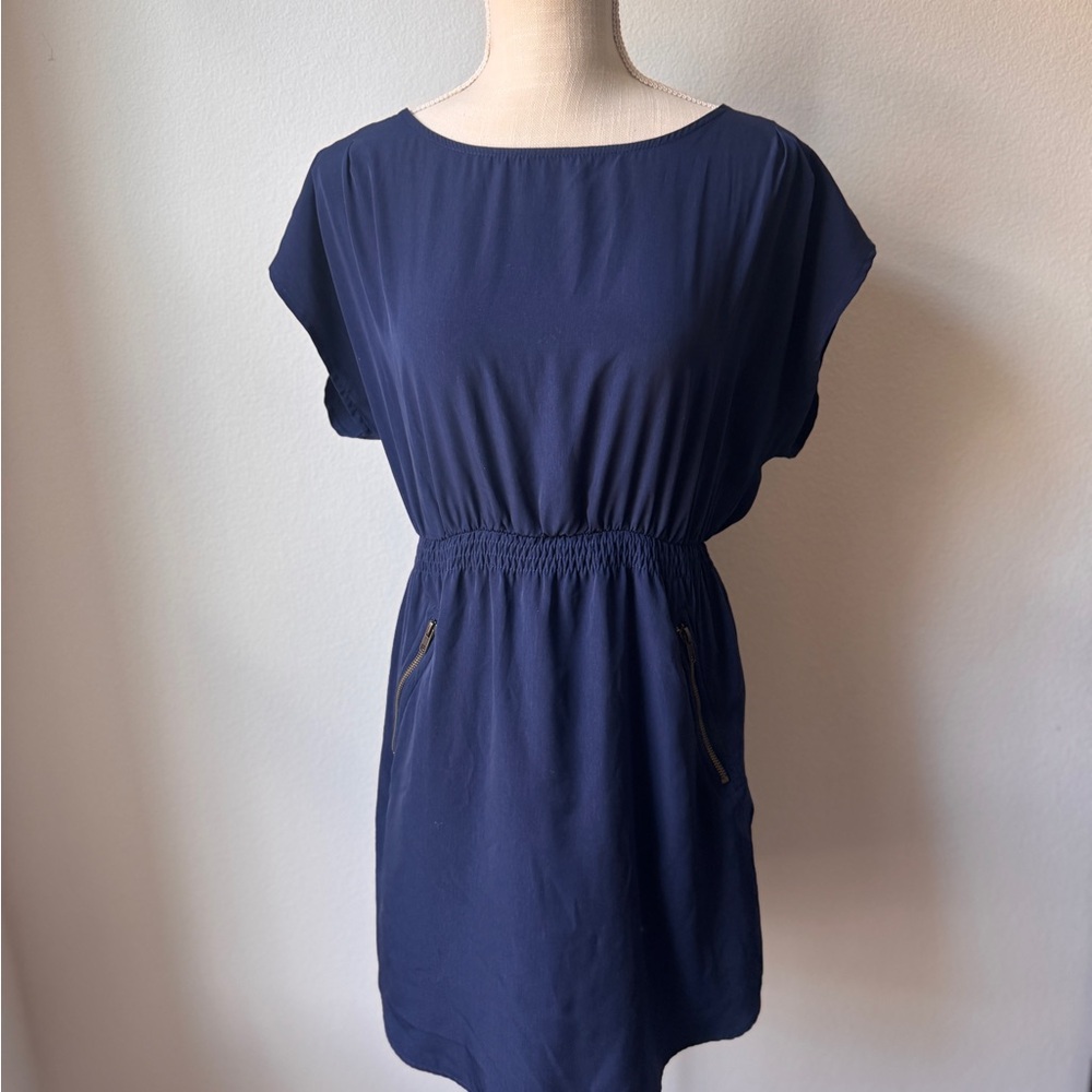 Navy Blue Short Sleeve Dress by Cloth & Stone | Size Small